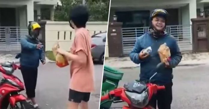 Pertama kali pelanggan belanja makanan, ‘rider’ ini tak henti ucap terima kasih buat ramai tersentuh